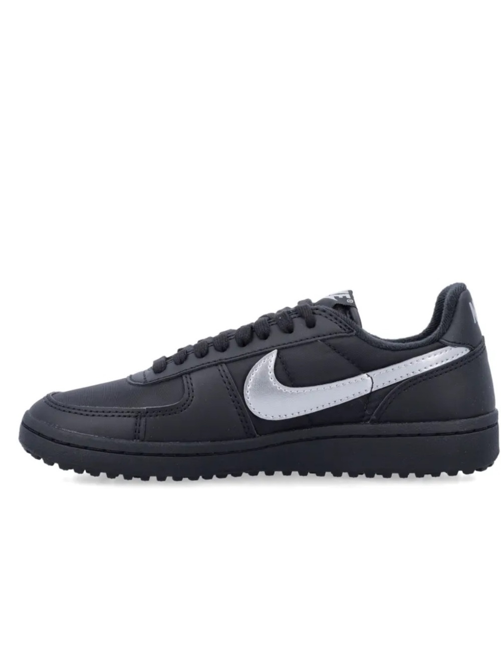 Nike Field General Sneakers in Black with Silver Swoosh - Picture 3 of 9